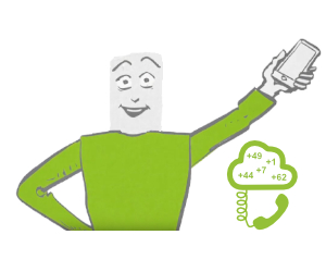 Virtual phone numbers call forwarding to a softphone app